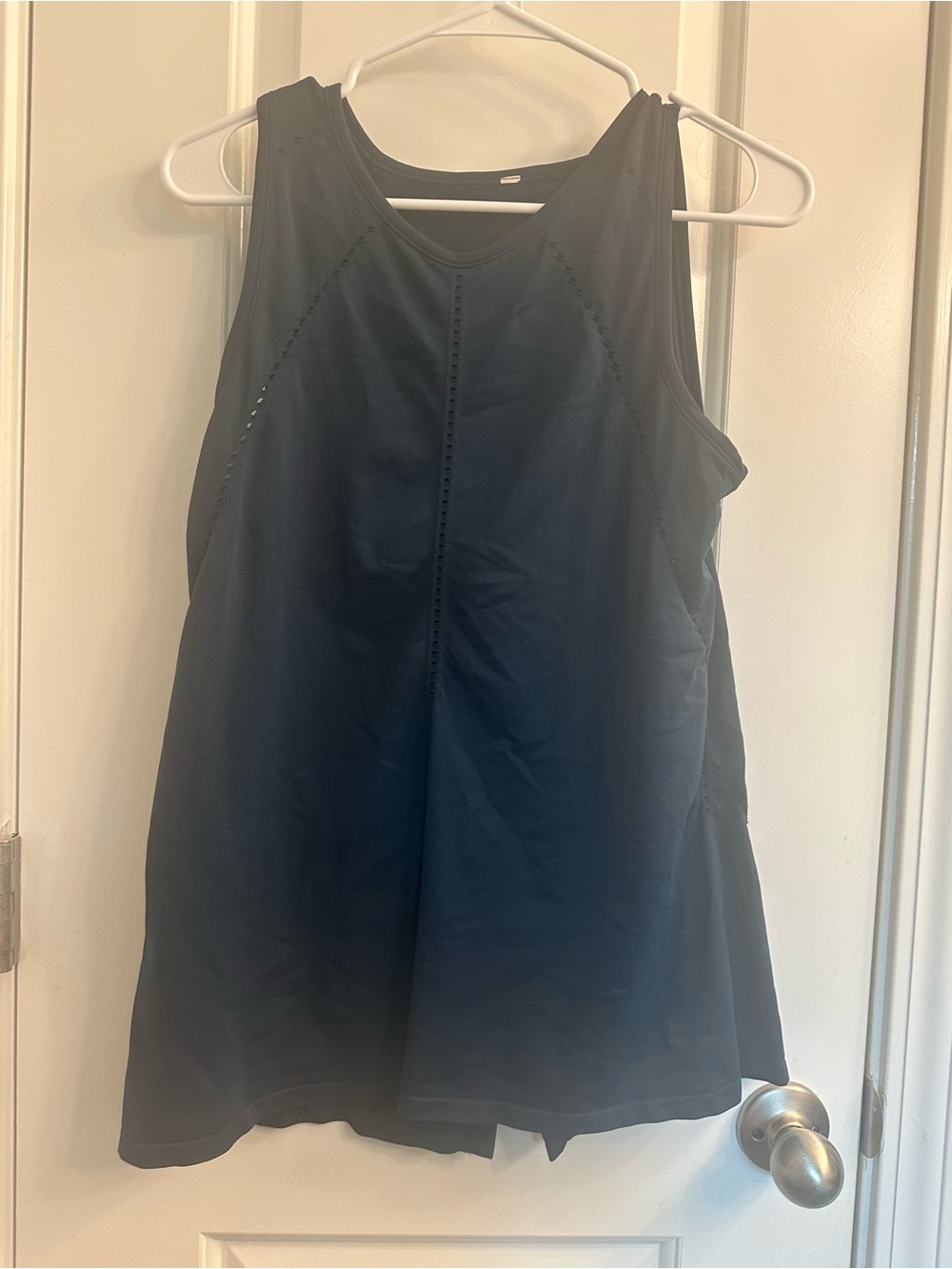 Athleta Black Performance Tank with Vent Detailing